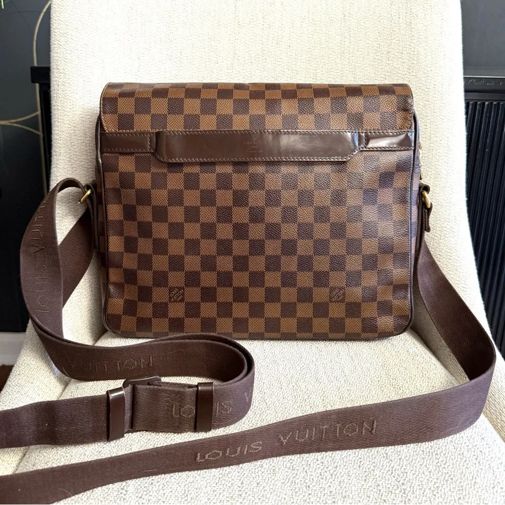 Authentic Louis Vuitton Ebene Shelton MM Damier unisex messanger bag brown - Picture 13 of 16